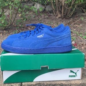 Monaco Blue Suede Pumas